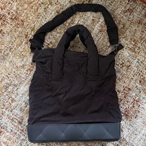 Zara Black Quilted Tote Bag